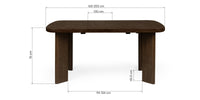 Uttrekkbart spisebord Marbella – eik / mørk eik / 160-200 cm