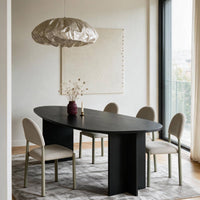 Spisebord Zeva – tre / svart / 200 cm