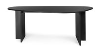 Spisebord Zeva – tre / svart / 200 cm