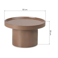 Sidebord Chia – blank / lys brun/mokka / 50cm