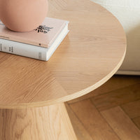 Sidebord Abisko – eikefinér / natur / rund, 60 cm