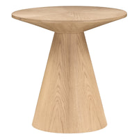Sidebord Abisko – eikefinér / natur / rund, 60 cm