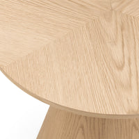 Sidebord Abisko – eikefinér / natur / rund, 60 cm