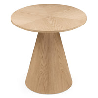 Sidebord Abisko – eikefinér / natur / rund, 60 cm