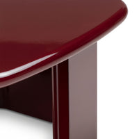 Sidebord Barmi II – høyglans / bordeaux/kirsebær