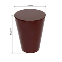 Eclipso sidebord Ø40 cm, bordød-brun, høyglans