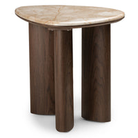 Sidebord Essence – marmor / mørk valnøtt / 44 cm