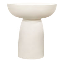 Lagoon sidebord – Ø45 cm, matt beige