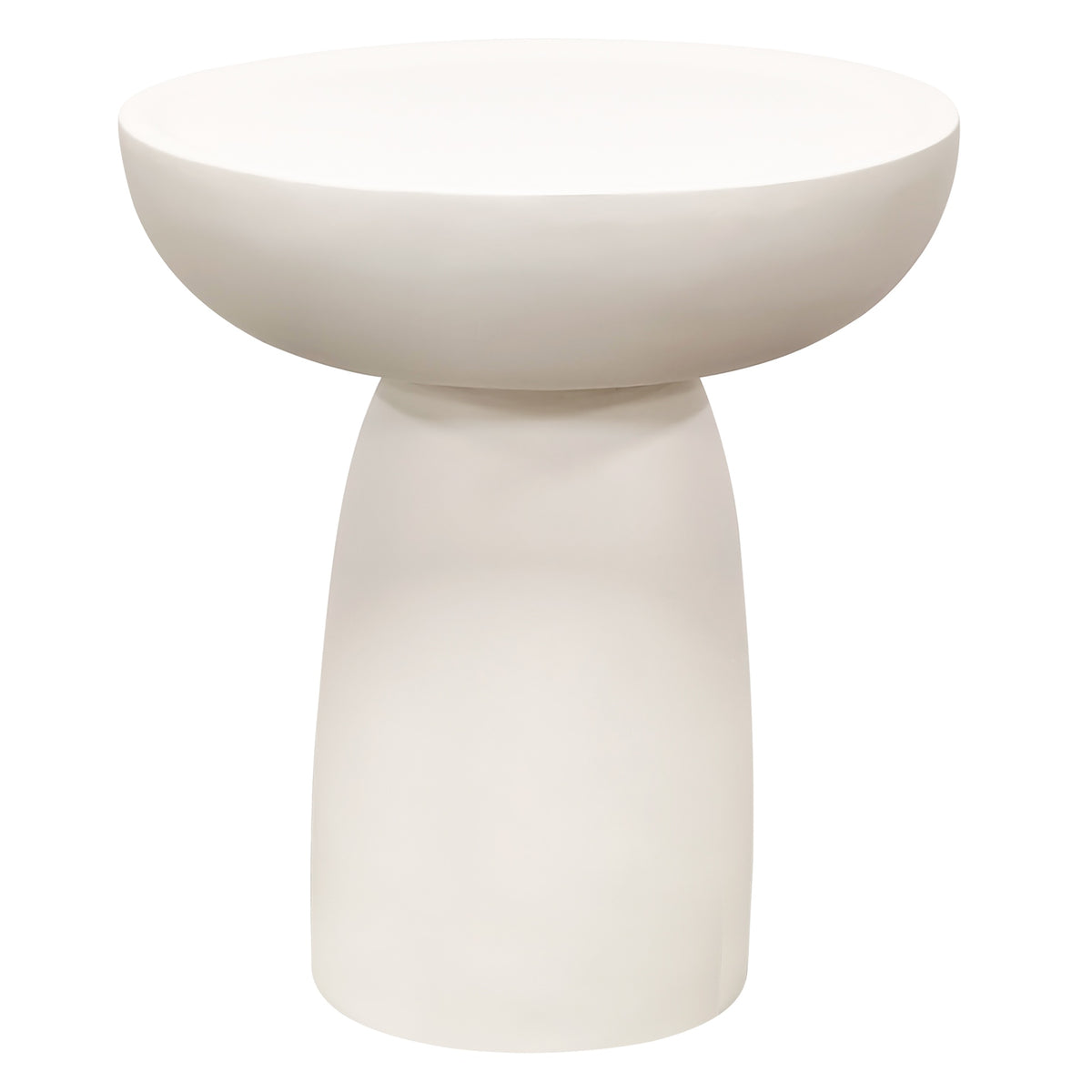 Lagoon sidebord – Ø45 cm, matt beige