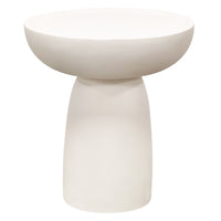 Lagoon sidebord – Ø45 cm, matt beige
