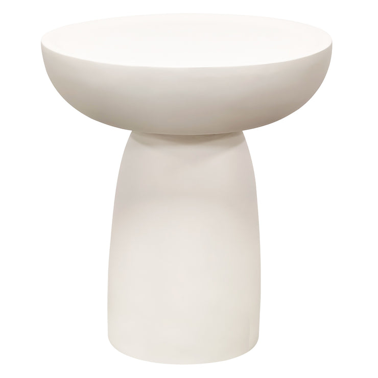 Lagoon sidebord – Ø45 cm, matt beige