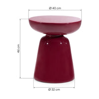 Sidebord LOGAN Dark Red 40×40 cm