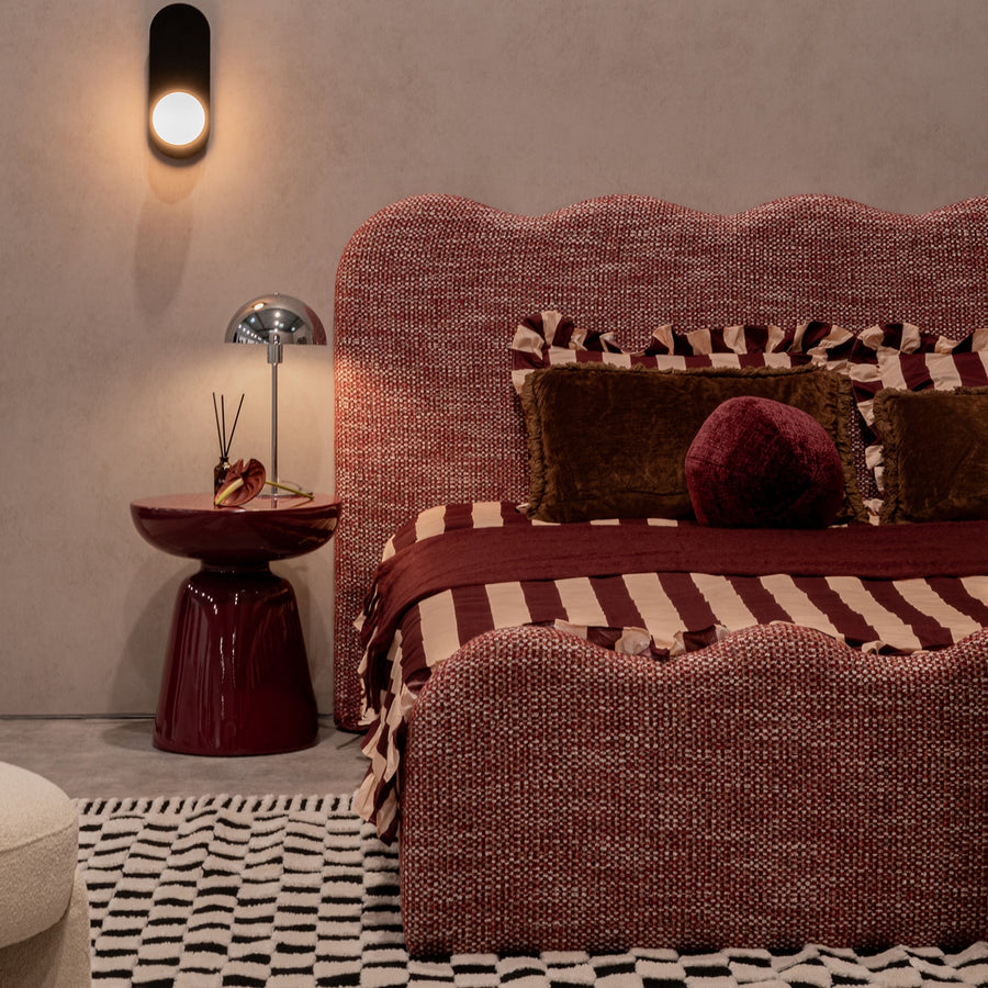 Sidebord LOGAN Dark Red 40 × 40 cm