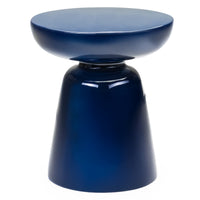 Sidebord Logan – høyglans / kobolt / 40 cm