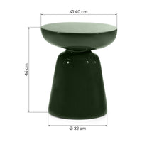 LOGAN sidebord – Tidløs kube i olivengrønn (40×40 cm)