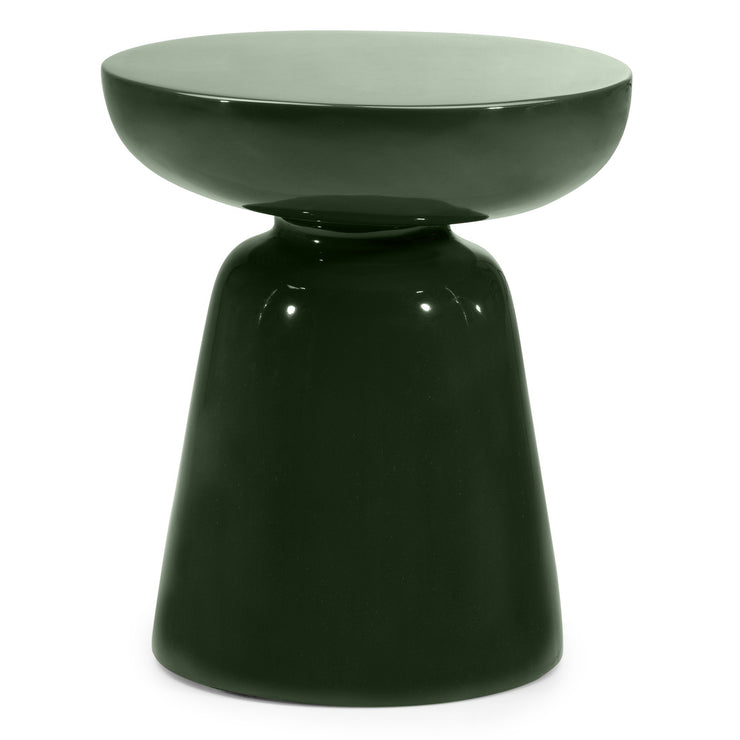 LOGAN sidebord – Tidløs kube i olivengrønn (40×40 cm)