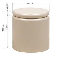 Sidebord Lue – blank / lys beige / 40 cm