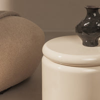 Sidebord Lue – blank / lys beige / 40 cm
