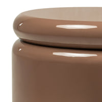 Sidebord Lue – blank / lys brun / mokka / 40 cm