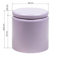 Sidebord Lue – blank / lilla / 40 cm