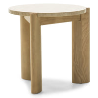 Sofabord  MEDLEY 50×50 cm Travertine og ask