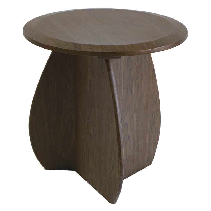 Noku Sidebord Ø50 cm – Mørk Valnøtt Finér