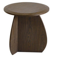 Noku Sidebord Ø50 cm – Mørk Valnøtt Finér