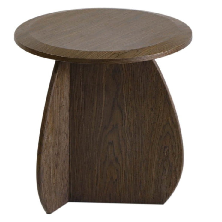 Noku Sidebord Ø50 cm – Mørk Valnøtt Finér