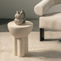 Sidebord Poppy – betong / granitteffekt