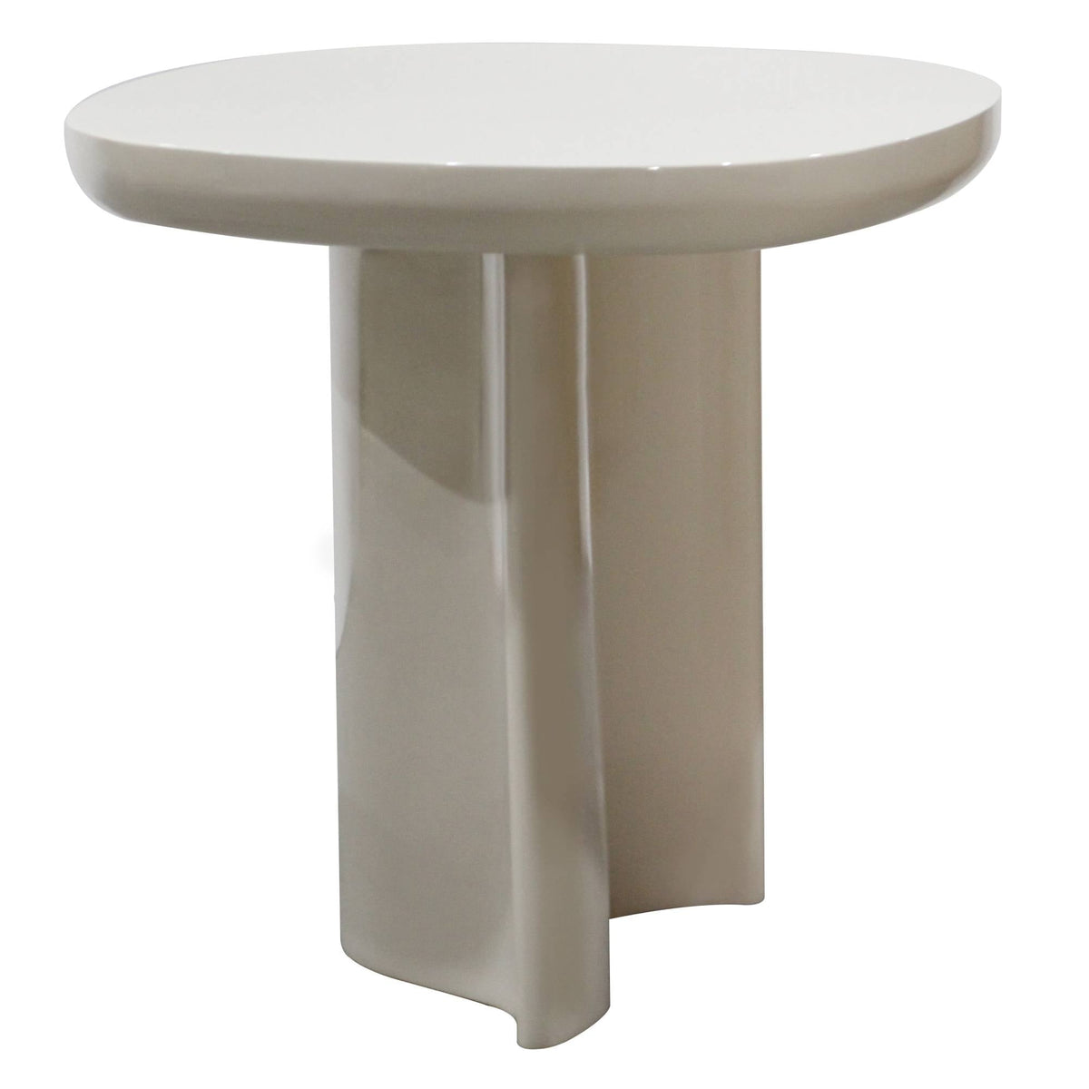 Puro – Sidebord 50 cm, lys beige, høyglans