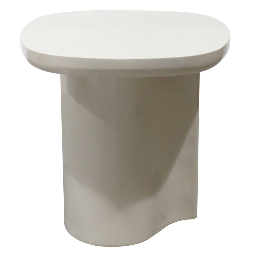 Puro – Sidebord 50 cm, lys beige, høyglans