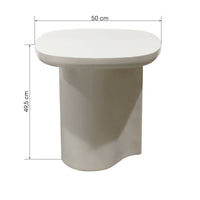 Puro – Sidebord 50 cm, lys beige, høyglans