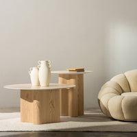 Sofabord  ALESUND 90×45 cm Naturlig Eik