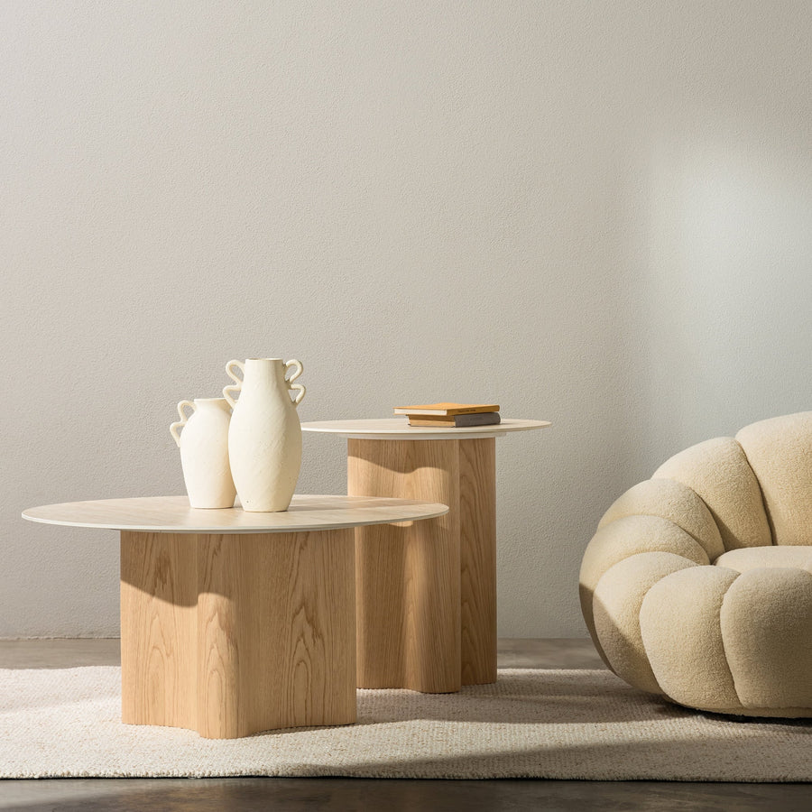 Sofabord ALESUND 90 × 45 cm Naturlig Eik
