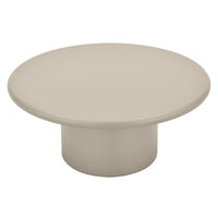 ARCE UCT24029 sofabord – Rundt sofabord i matt beige (Ø80 cm)