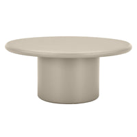 ARCE UCT24029 sofabord – Rundt sofabord i matt beige (Ø80 cm)
