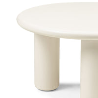 Blair rundt sofabord 60 cm – krem, matt finish