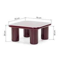 Sofabord kirsebær – blank / bordeaux / 70 cm