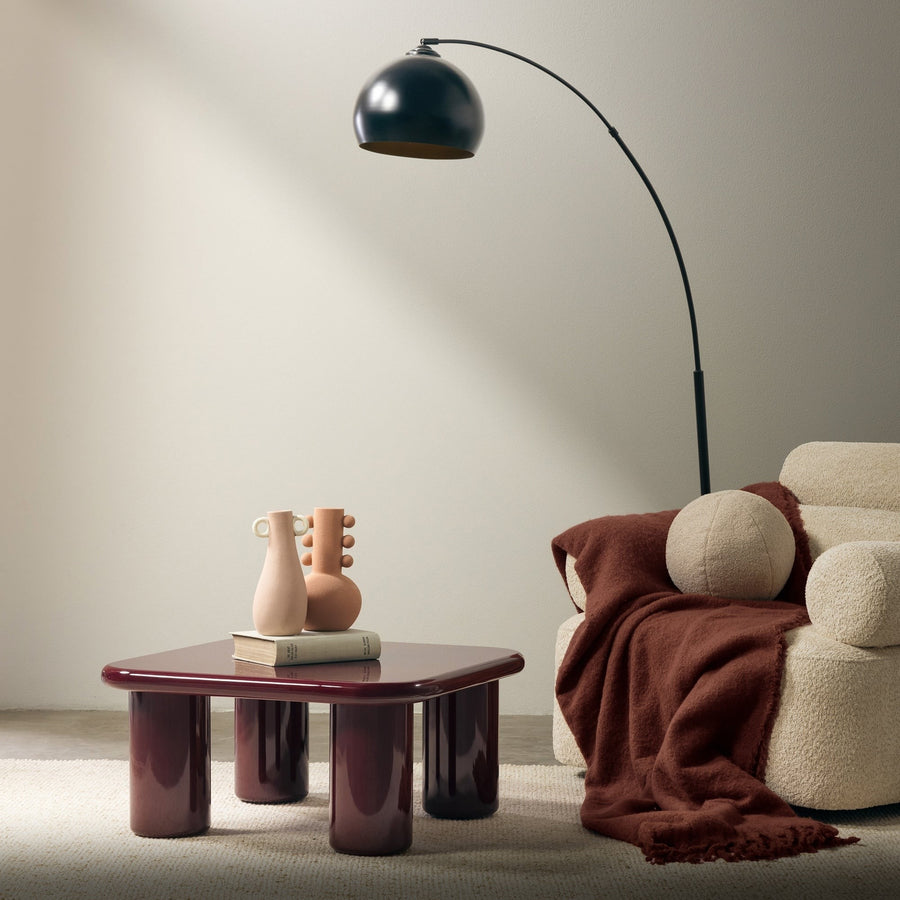 Sofabord kirsebær – blank / bordeaux / 70 cm