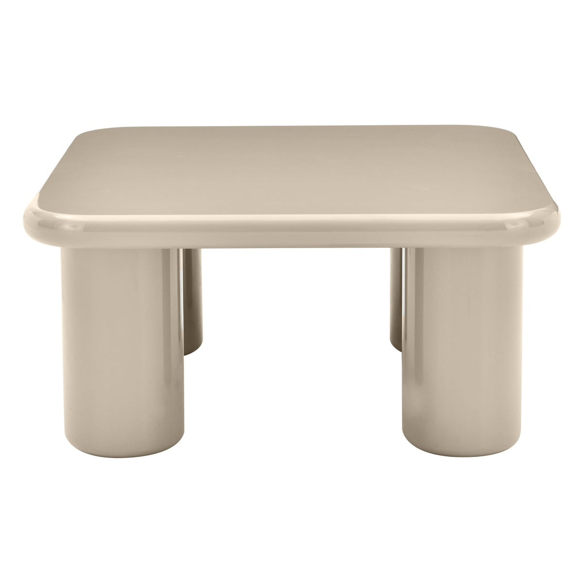 CHERRY UCT24030 sofabord – Elegant firkantet bord i beige høyglans