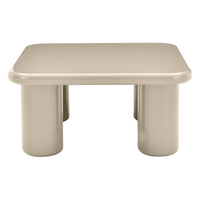 CHERRY UCT24030 sofabord – Elegant firkantet bord i beige høyglans