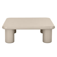 Cherry salongbord – 90 x 90 cm, glossy mørk beige