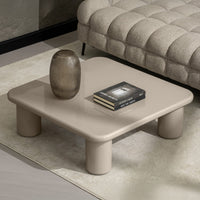 Cherry salongbord – 90 x 90 cm, glossy mørk beige