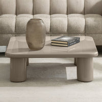 Cherry salongbord – 90 x 90 cm, glossy mørk beige