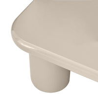 Cherry salongbord – 90 x 90 cm, glossy mørk beige