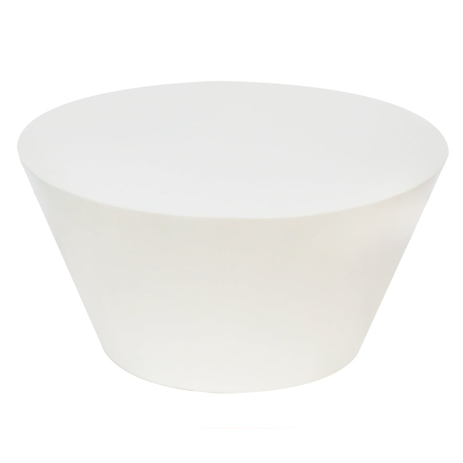 Eclipso sofabord – rundt 60 cm i kremhvit glossy finish
