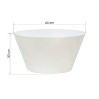 Eclipso sofabord – rundt 60 cm i kremhvit glossy finish