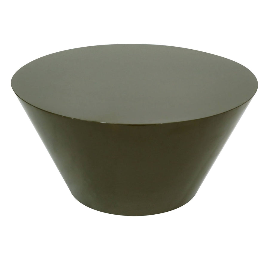 Eclipso sofabord – rundt 80 cm i grønn/grå glossy finish