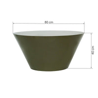 Eclipso sofabord – rundt 80 cm i grønn/grå glossy finish