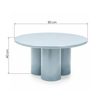 Sofabord Everett – blankt / blå/grå / 80 cm